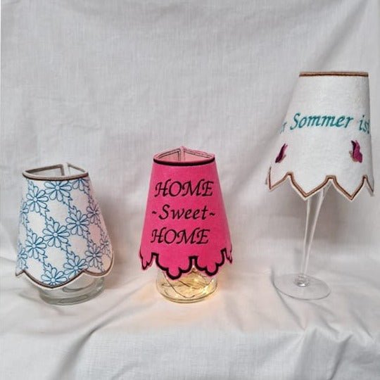 ITH Stickdatei Lampenschirme