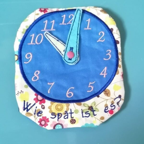 ITH Stickdatei Lernuhr für Schule