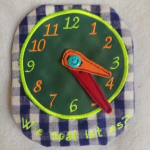 ITH Stickdatei Lernuhr für Schule