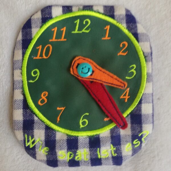 ITH Stickdatei Lernuhr für Schule