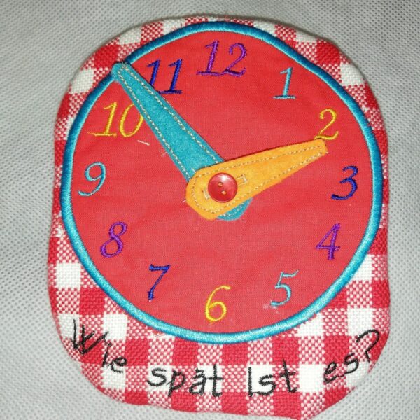 ITH Stickdatei Lernuhr für Schule