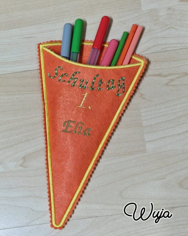 ITH Stickdatei Schultüte Täschchen