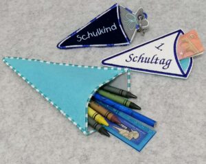 ITH Stickdatei Schultüte Täschchen