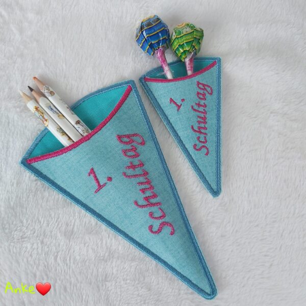 ITH Stickdatei Schultüte Täschchen