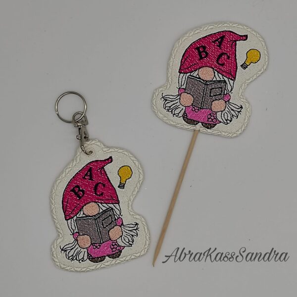 ITH Stickdatei Stabfigur, Anhänger und Vollstick Schulwichtel