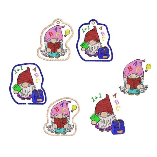 ITH Stickdatei Stabfigur, Anhänger und Vollstick Schulwichtel