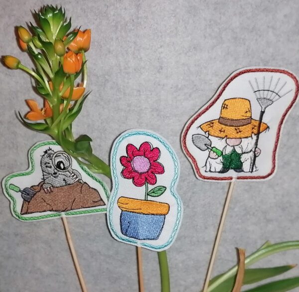 ITH Stickdatei Stabfigur Garten-und Grillwichtel