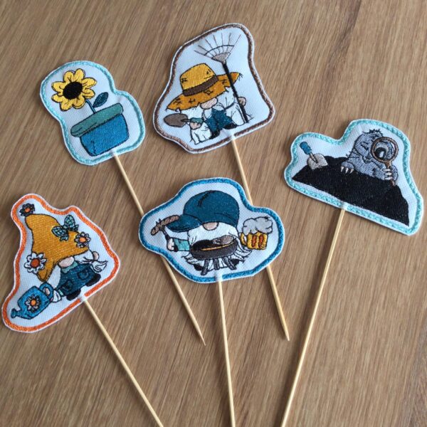 ITH Stickdatei Stabfigur Garten-und Grillwichtel