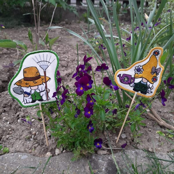 ITH Stickdatei Stabfigur Garten-und Grillwichtel