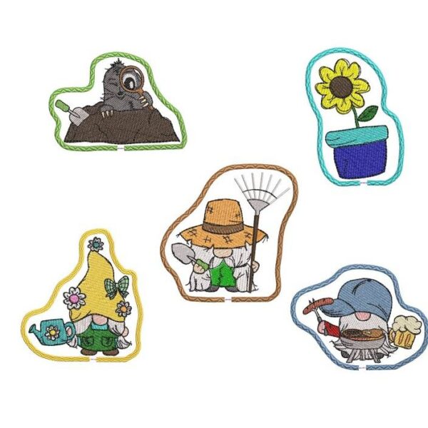 ITH Stickdatei Stabfigur Garten-und Grillwichtel