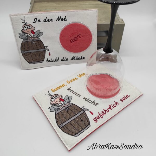 Stickdatei Mücke Mosquito mit Sprüchen