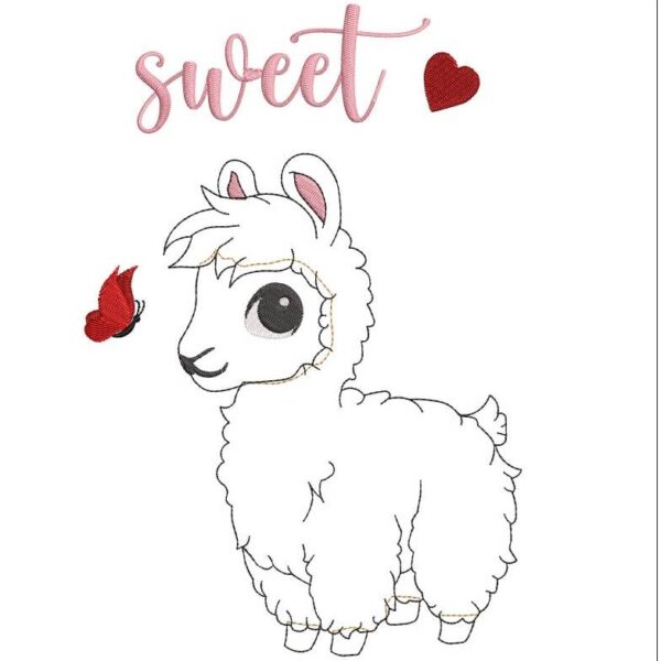 Stickdatei Applikationsdatei Alpaka