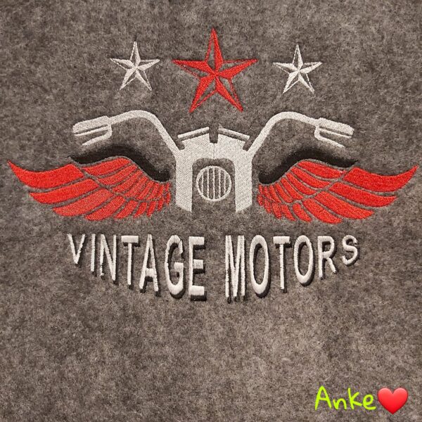Stickdatei Biker Vintage