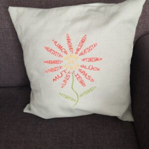 Stickdatei Blume - Leben ist schön