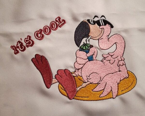 Stickdatei cooler Flamingo mit Sprüchen 🦩