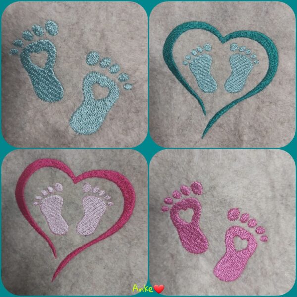 Stickdatei Dekore für Mutterpasshüllen und mehr