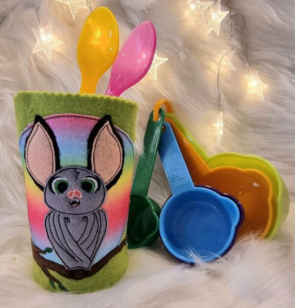 Stickdatei Fledermaus Doodle Applikation