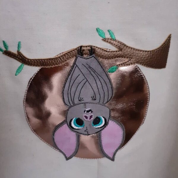 Stickdatei Fledermaus Doodle Applikation