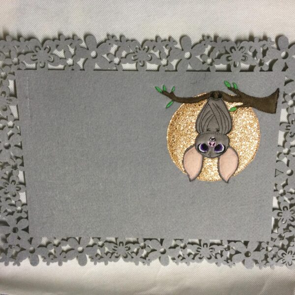 Stickdatei Fledermaus Doodle Applikation