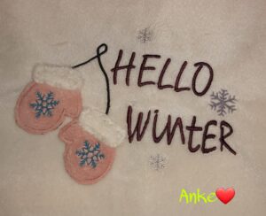 Stickdatei DoodleAppli Hello Winter
