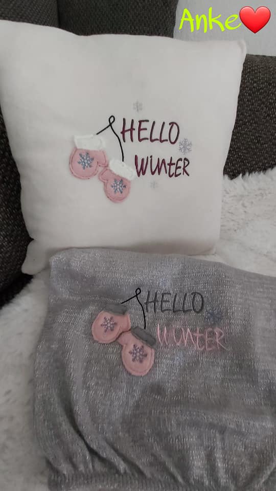 Stickdatei DoodleAppli Hello Winter