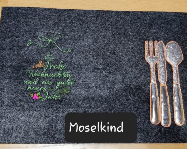 Stickdatei Besteck Doodleapplikation