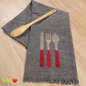 Stickdatei Besteck Doodleapplikation