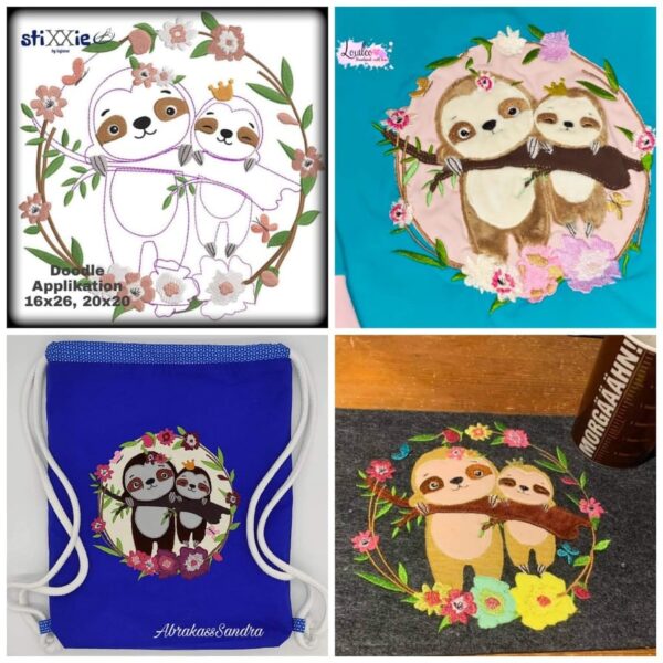 Stickdatei Faultier Vollstick