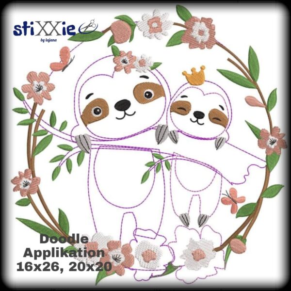 Stickdatei Faultier Vollstick