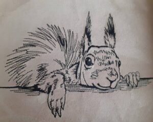 Stickdatei Eichhörnchen Kritzel