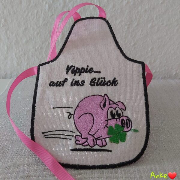 Stickdatei Schwein Glücksschwein