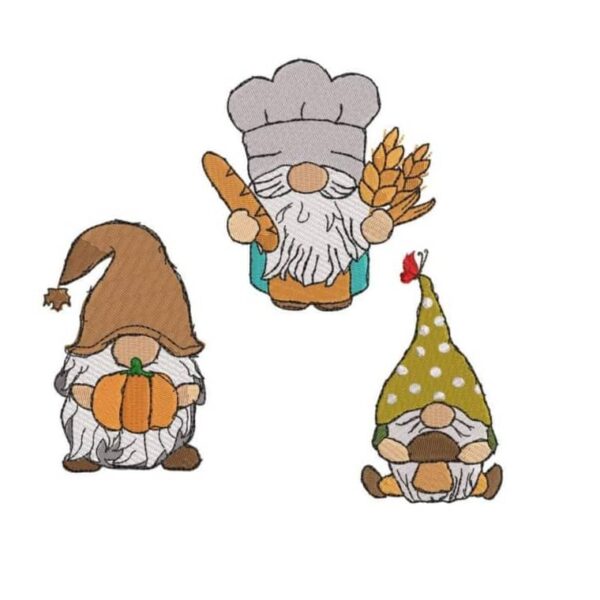 Stickdatei Wichtel Herbst