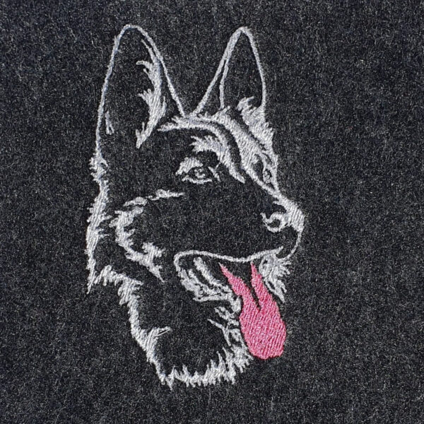 Stickdatei Hund Schäferhund Kritzel