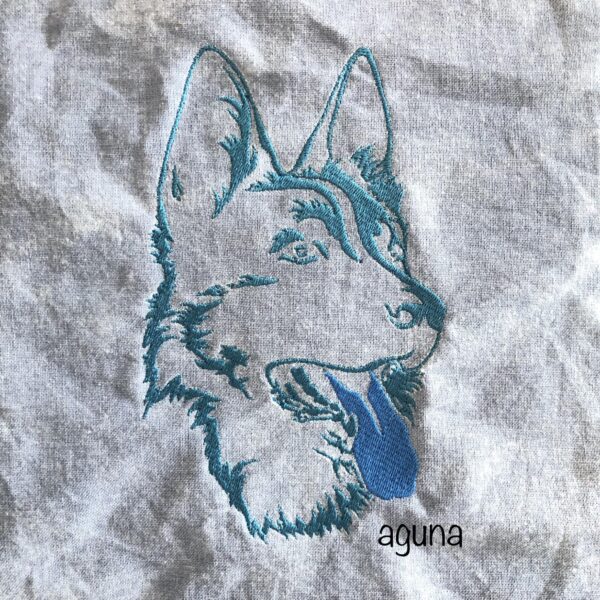 Stickdatei Hund Schäferhund Kritzel