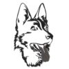 Stickdatei Hund Schäferhund Kritzel