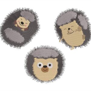 Stickdatei Igel Fredi 3-er Set – Niedliche Herbst-Motive