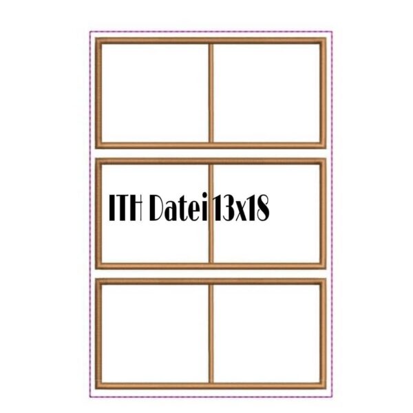 ITH Stickdatei Dominospiel Blanko 🎮