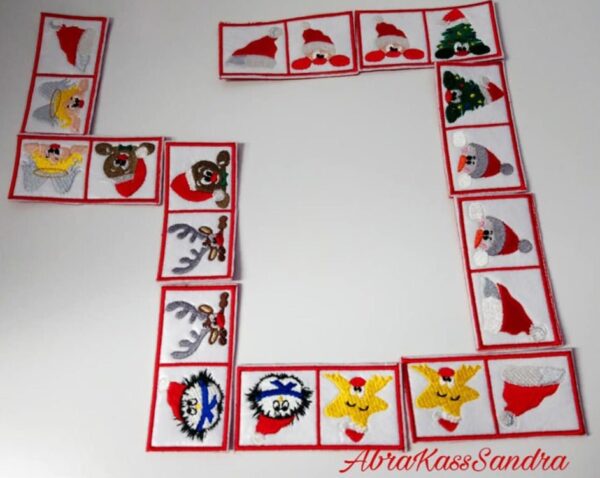 ITH Stickdatei Dominospiel Blanko 🎮