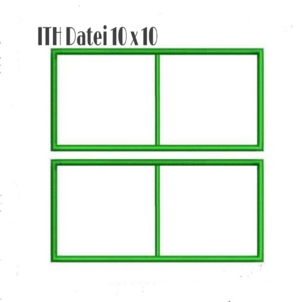 ITH Stickdatei Dominospiel Blanko 🎮