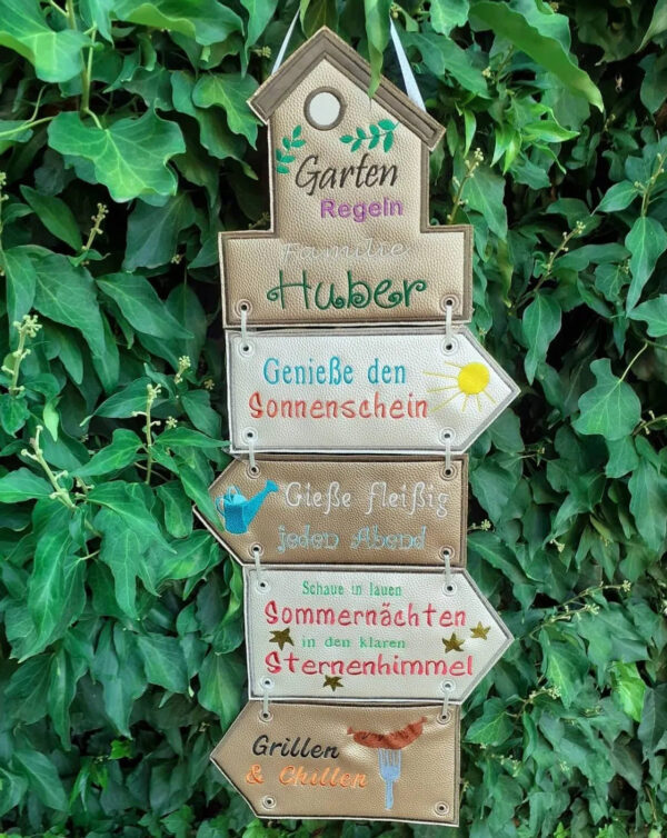 ITH Stickdatei Gartendeko