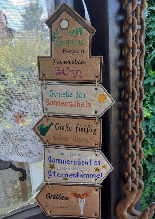 ITH Stickdatei Gartendeko