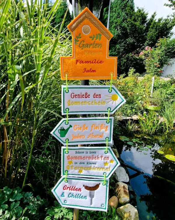 ITH Stickdatei Gartendeko