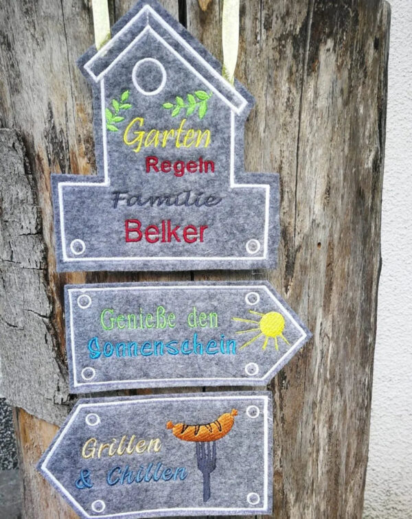 ITH Stickdatei Gartendeko