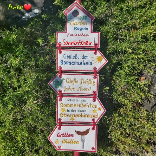 ITH Stickdatei Gartendeko