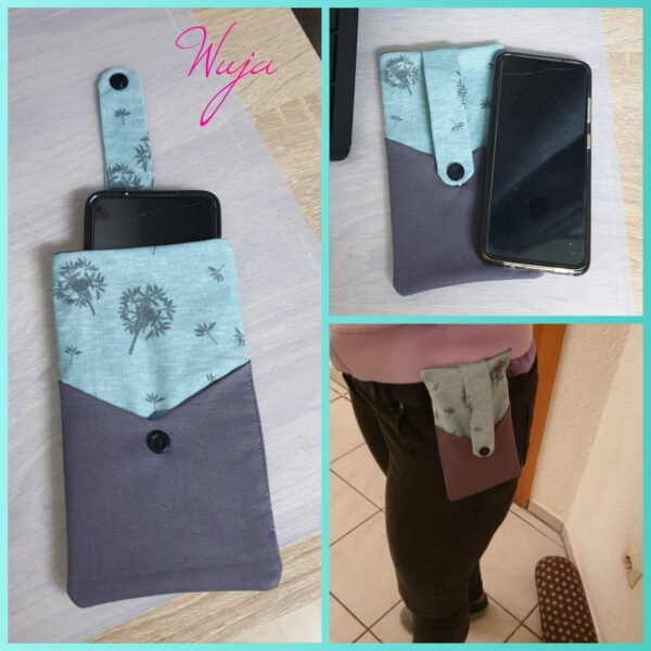 ITH Stickdatei Handyhülle mit Fach