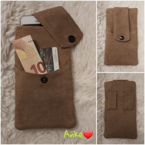 ITH Stickdatei Handyhülle mit Fach