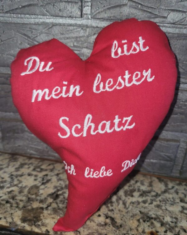 ITH Stickdatei Kissen Herzform