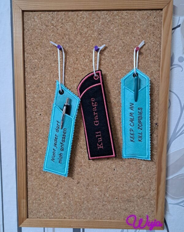 ITH Stickdatei Lesezeichen / Stifte-Etui