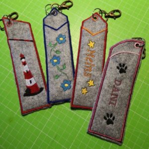 ITH Stickdatei Lesezeichen / Stifte-Etui