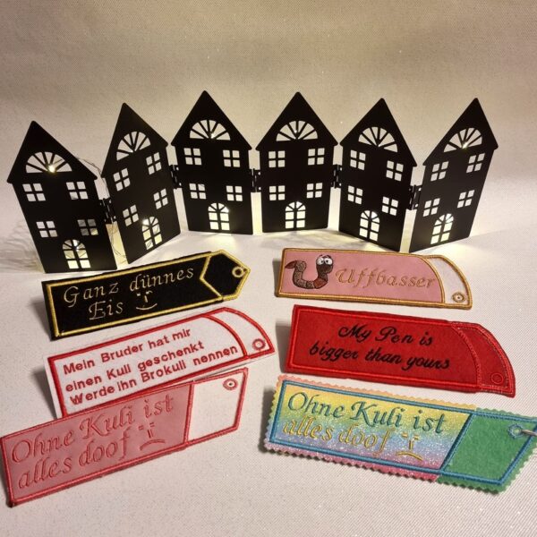 ITH Stickdatei Lesezeichen / Stifte-Etui